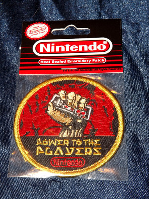 Classic Nintendo Clothing Patch: 3"x3" Power to the Players