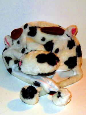 Plush Cap: Adorable Cow Fleece Cap