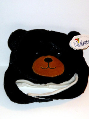 Plush Cap: Black Bear