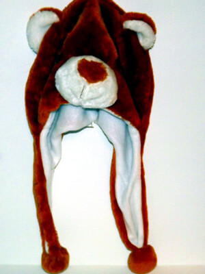 Plush Cap: Brown Bear Fleece Cap