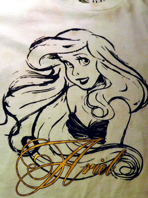 Disney's Little Mermaid Long Sleeved Shirt: Ariel (Medium, Lace Back)