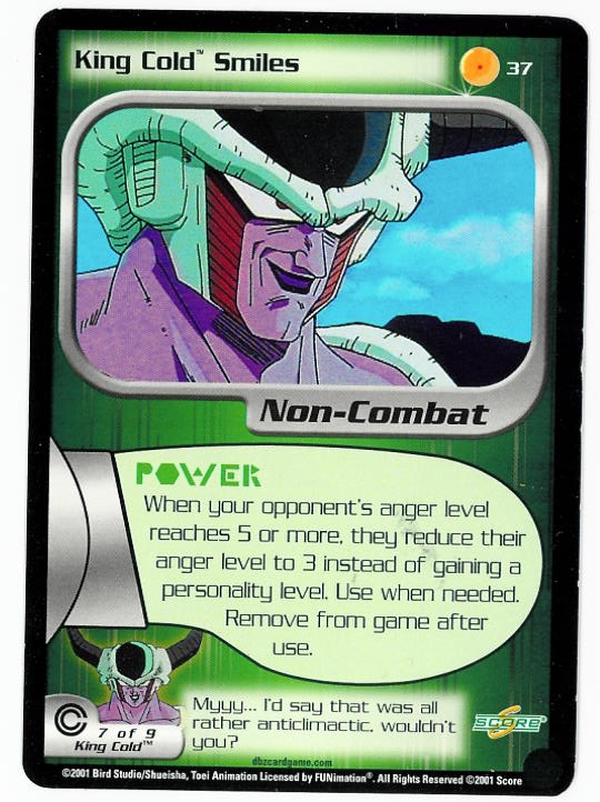 Chameleon S Den Dragon Ball Z Ccg Game Card King Cold Smiles