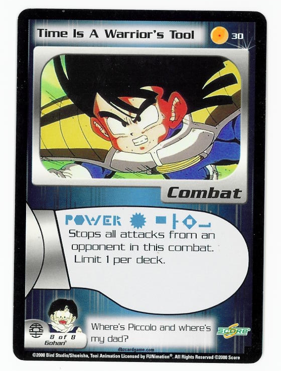 Chameleon S Den Dragon Ball Z Ccg Game Card Time Is A Warrior S
