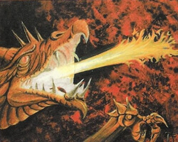 Magic the Gathering 4th Edition Card: Firebreathing