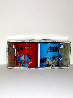 DC Comics Coffee Cup Set: Superman and Batman (Ceramic)