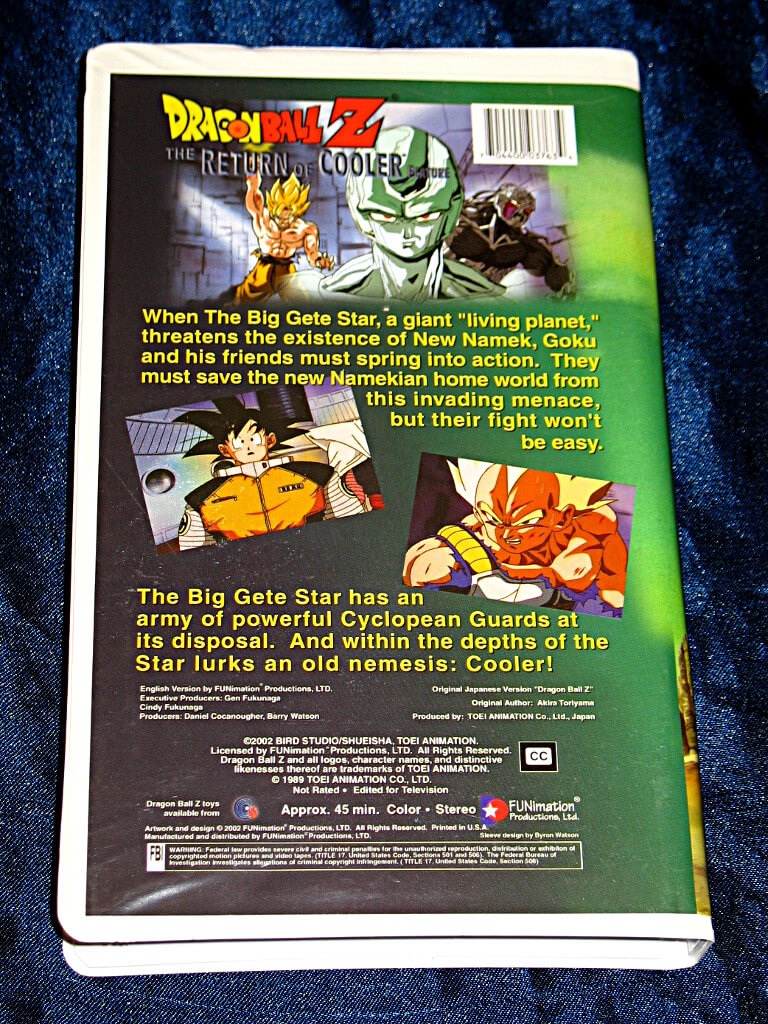 Chameleon S Den Dragon Ball Z Vhs Tape The Return Of Cooler