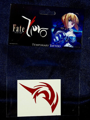 Fate/Zero Temporary Tattoo: Uryu Ryunosuke Command Seal