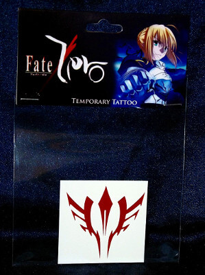 Fate/Zero Temporary Tattoo: Waver Velvet Command Seal