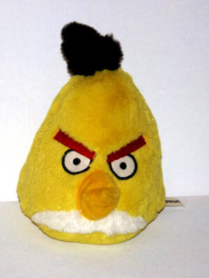 Angry Birds Plushie: 6½" Chuck, Small Round Bottom