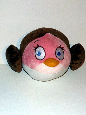 Angry Birds Plushie: 7½" Stella, as Princess Leia from Star Wars