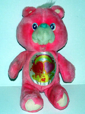 Care Bears Plushie: 13" Love-A-Lot Bear, Satin Tummy