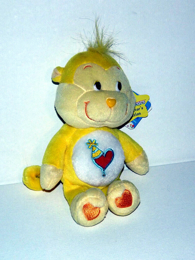 playful heart monkey plush