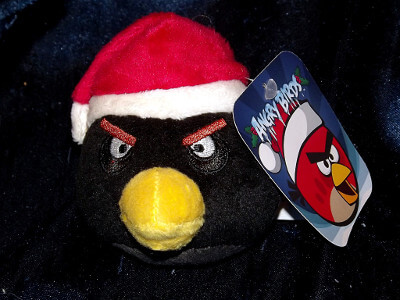 Angry Birds Christmas Ornament: Plushie Black Bird